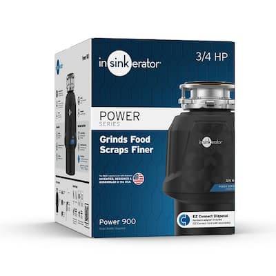 Insinkerator Power 900, 3/4 Hp Garbage Disposal, Power Series Ez Connect Continuous Feed Food Waste Disposer