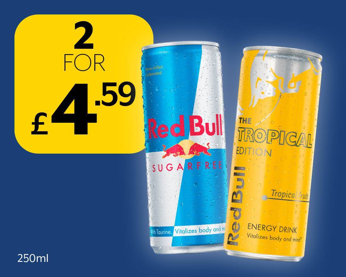 2 x Red Bull 250ml for £4.59