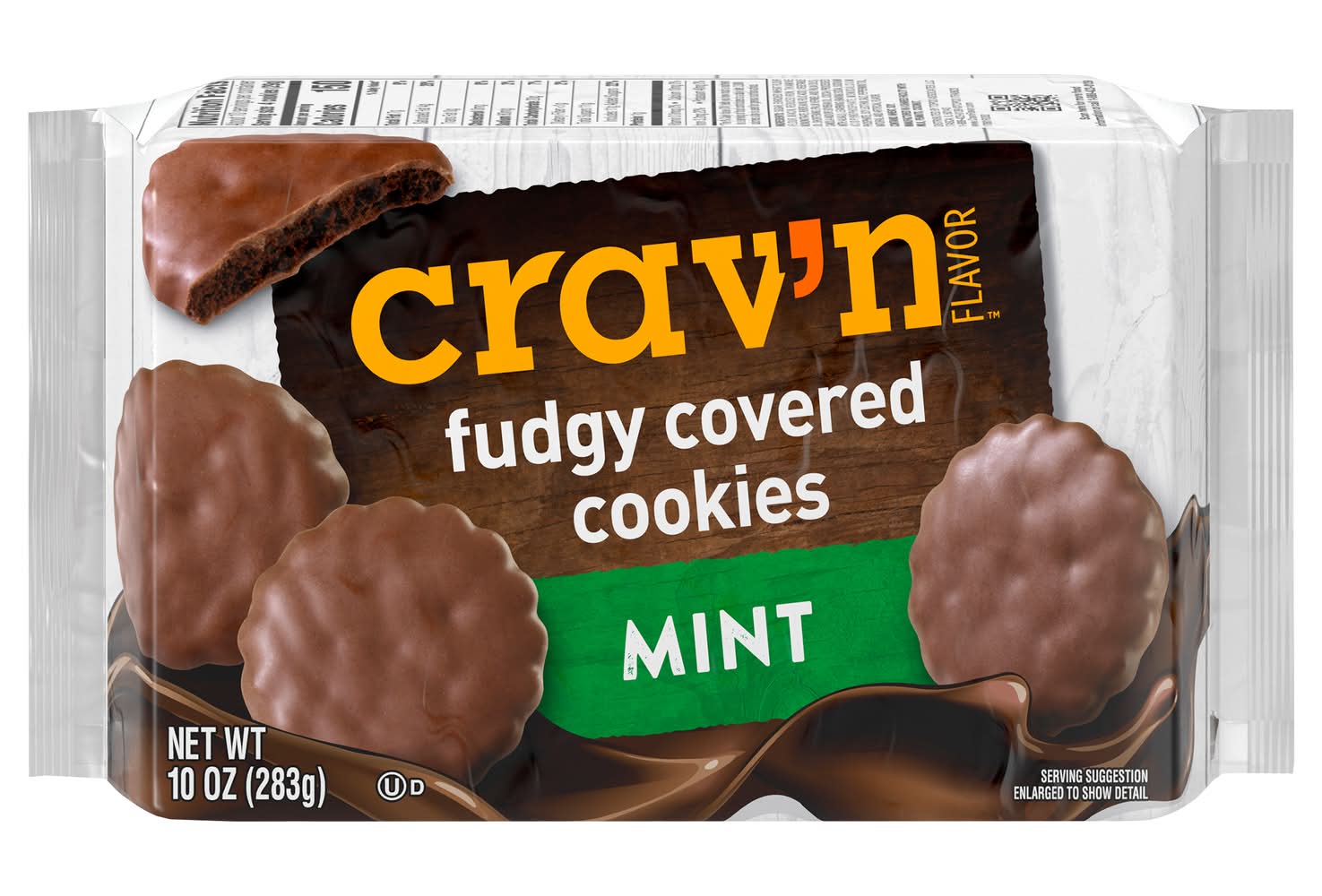 Crav'n Flavor Fudgy Covered Mint Cookies (10 oz)