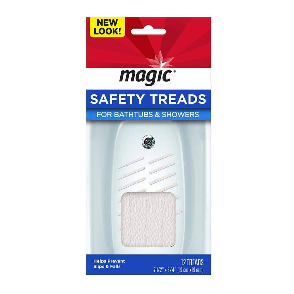 Magic 7-1/2 In. X 3/4 In. Safety Treads For Tubs And Showers (12-Pack)