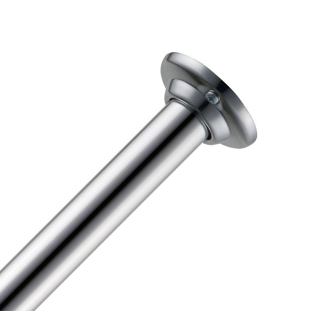 Glacier Bay Chrome Aluminum Builders Shower Rod, 60 In.