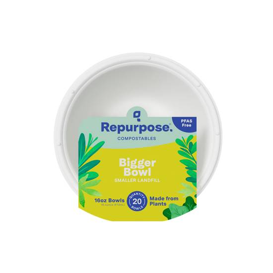 Repurpose Compostable Bowls - 16 oz, 20 ct