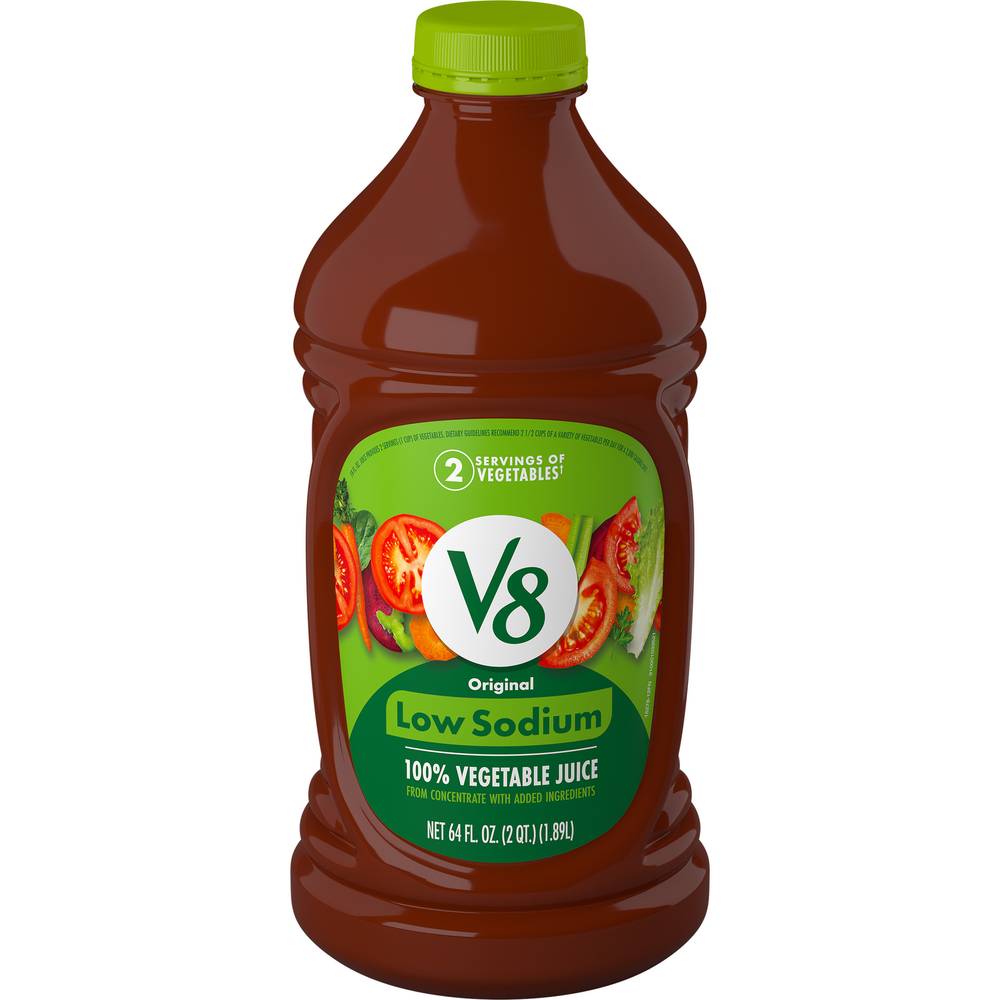 V8 Low Sodium Original 100% Vegetable Juice (64 fl oz)