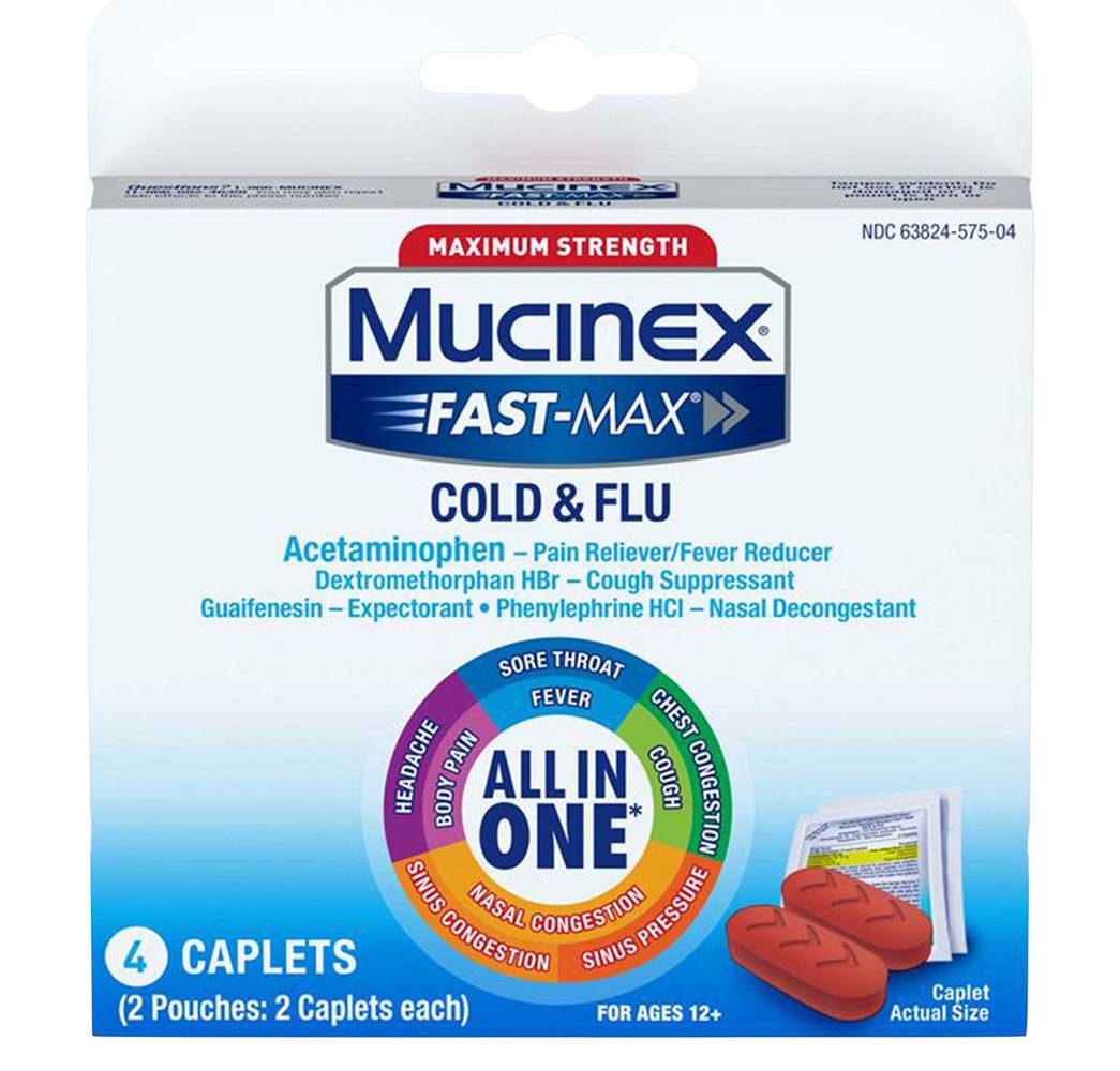 Mucinex Fast Max All in One Cold & Flu Caplets (4 ct)