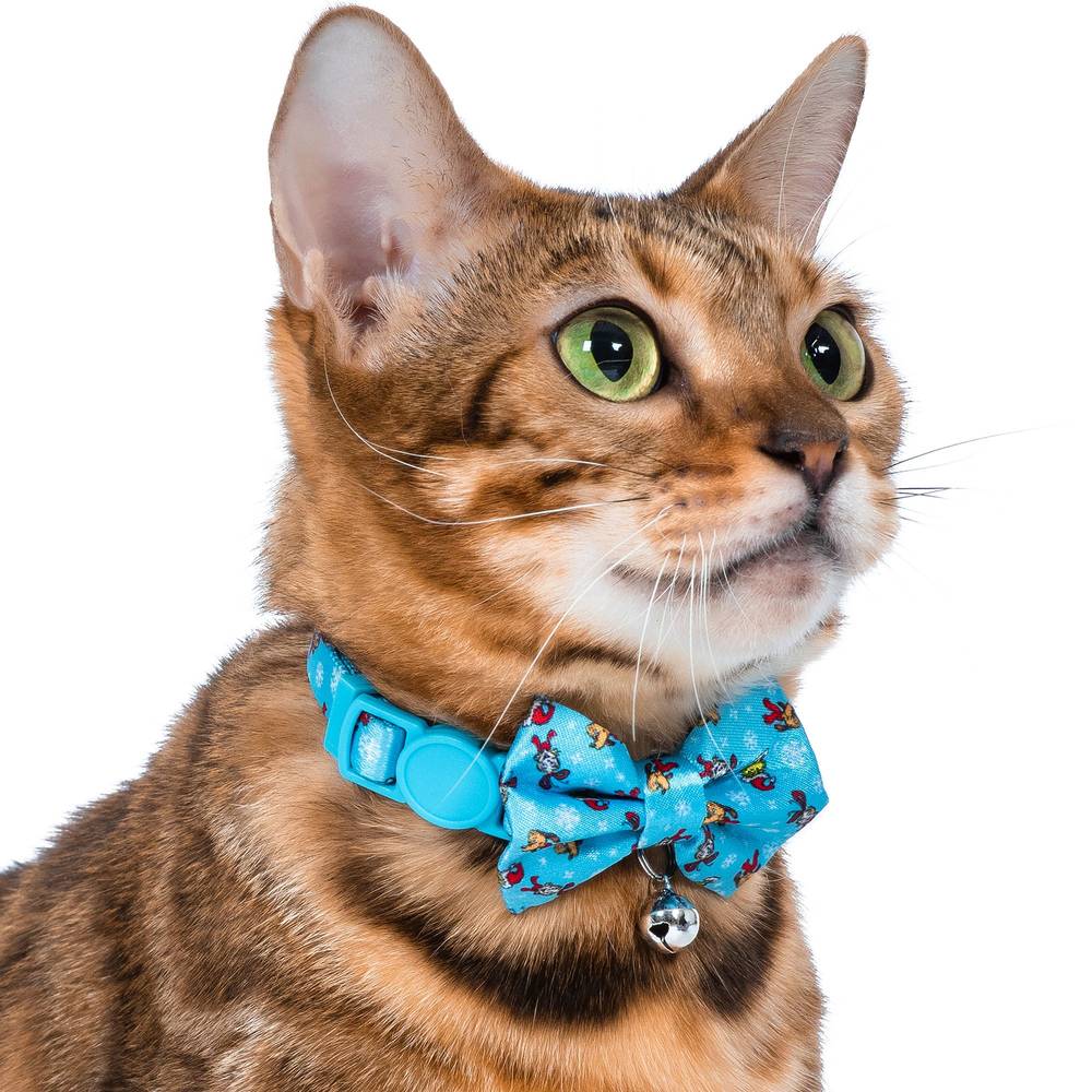 PetSmart Holiday Grinch Cat Collar, Small, Blue