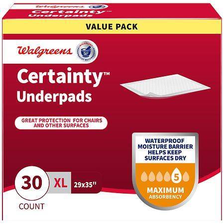 Walgreens Certainty Underpads Maximum Absorbency Xl ( 30 ct)