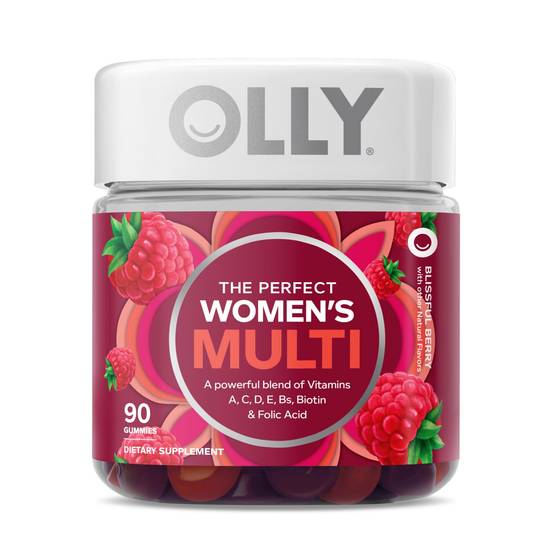 Olly The Perfect Women's Multivitamin 90CT, Blissful Berry