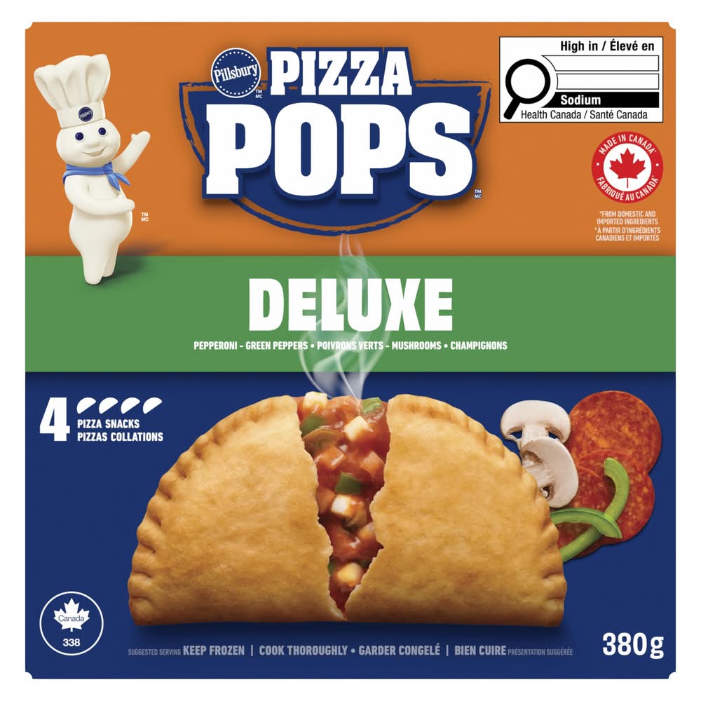 Pillsbury Pizza Pops Deluxe Snacks (380 g, 4 ct)