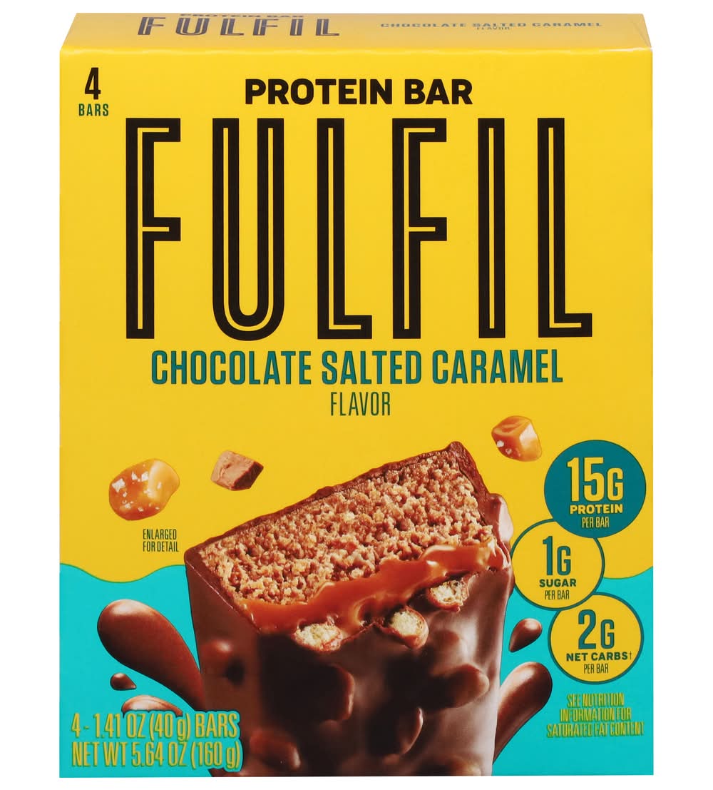 Fulfil Vitamin & Protein Bar, Chocolate Salted Caramel (1.41 oz, 4 ct)