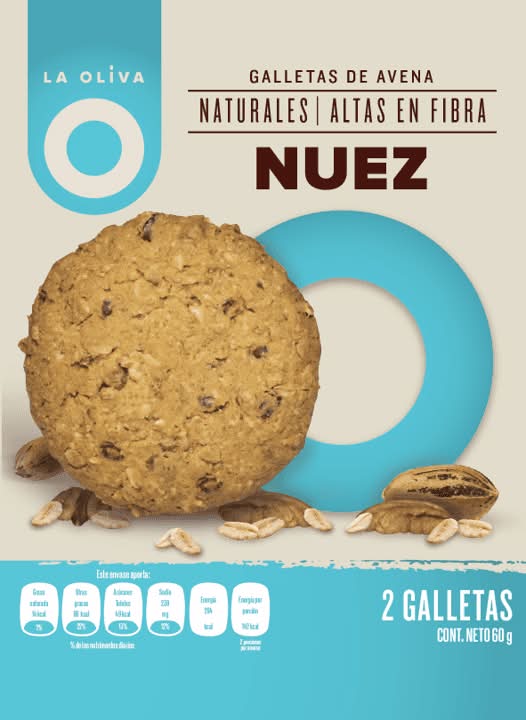La Oliva · Galleta de avena y nuez (60 g)