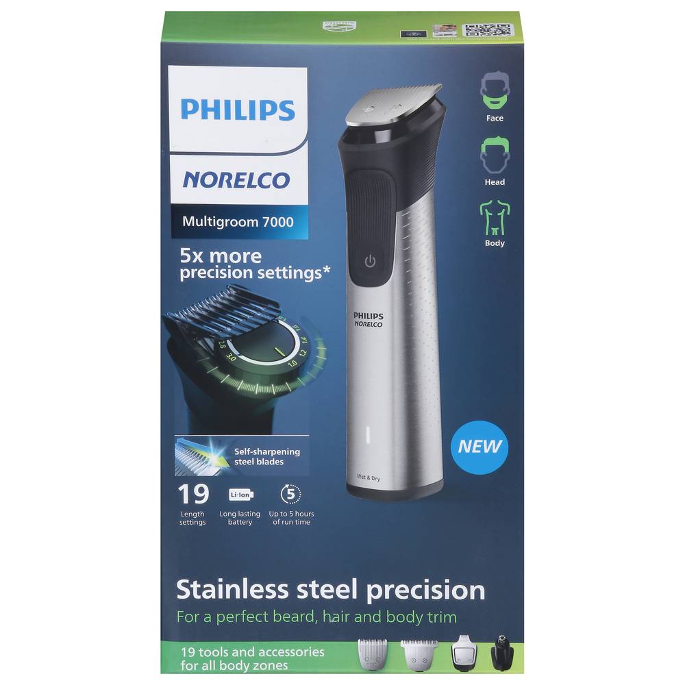 Philips Norelco Multigroom 7000 Stainless Steel Hair Trimmer