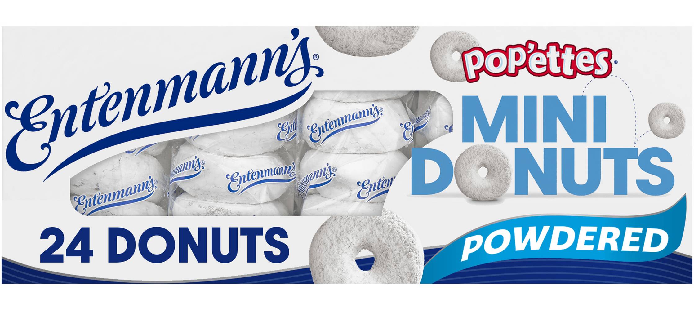 Entenmann's Mini Powdered Donuts Snack packs (1.32 lbs, 24 ct)
