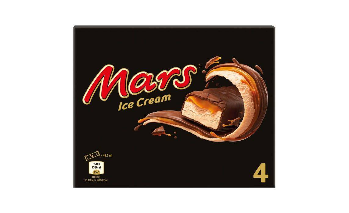 Mars Chocolate Caramel Ice Cream Bars 4Pk (4 X 40G) (407396)