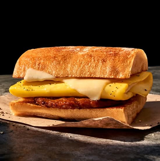 Ciabatta Sausage, Egg & Cheese Sandwich