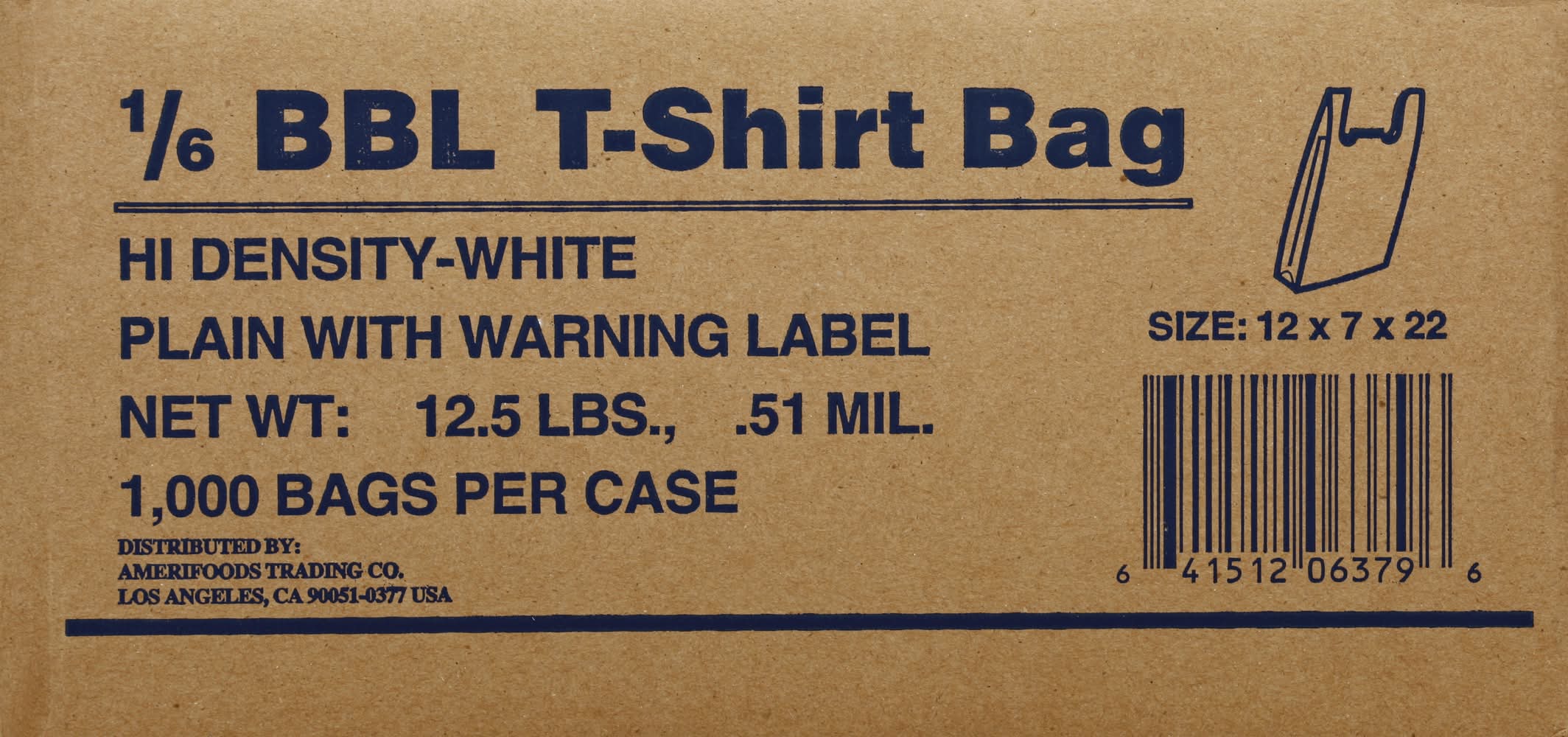 Smart & Final - Smart & Final Polysack 1/6 Bbl T-Shirt Bag, 12 In