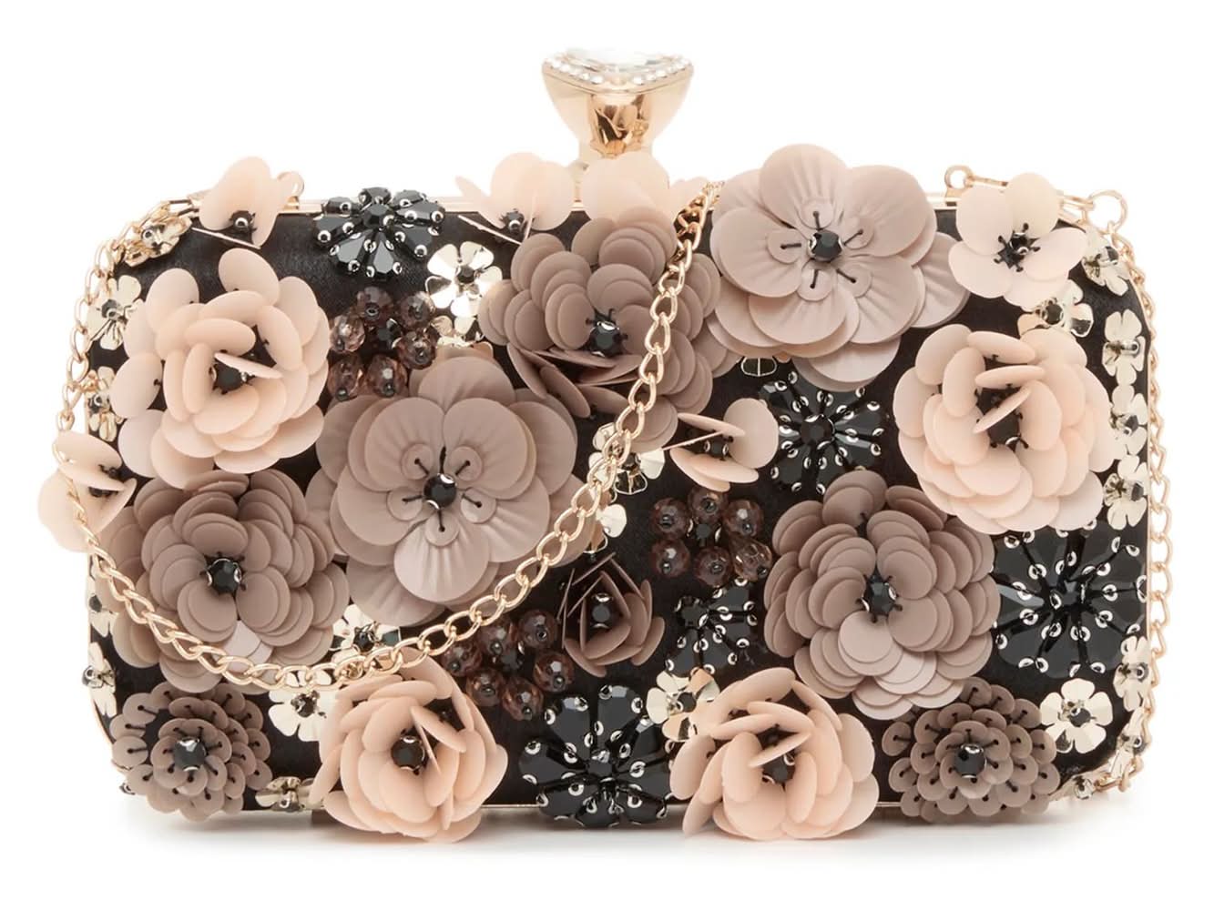 Kelly & Katie Floral Clutch (Taupe One Size)