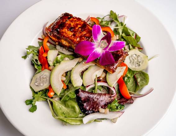 Order Jerk Salmon Salad food online from Taste Of The Caribbean store, Los Angeles on bringmethat.com