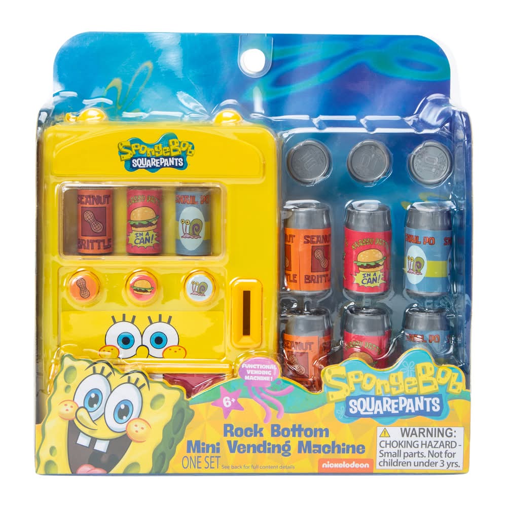 SpongeBob SquarePants™ Mini Rock Bottom Vending Machine Set Yellow