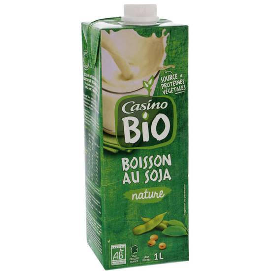 Casino Bio Boisson au soja - Nature - Biologique 1 L