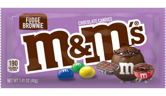M&M's Fudge Brownie Chocolate Candies 1.41oz Bag