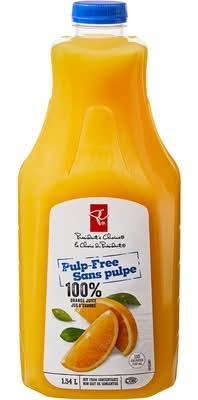 President's choice jus de fruit sans pulpe - pulp free fruit juice (1.54 l) (orange)