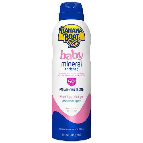 Banana Boat Baby Mineral Enriched Sunscreen Spray, SPF 50+ - 6.0 oz