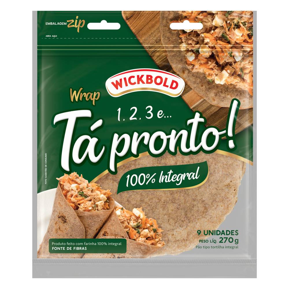 Wickbold · Pão tipo tortilha tá pronto! 100% integral (270 g)