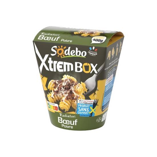 Pasta box pâtes au boeuf sauce poivre Sodebo 400g