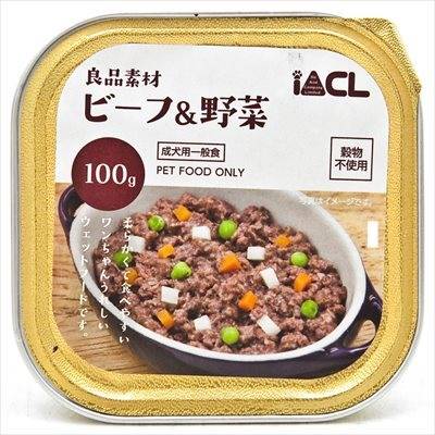 イトウアンドカンパニー　良品素材アルミトレイ　ビーフ＆野菜　成犬用　１００ｇ