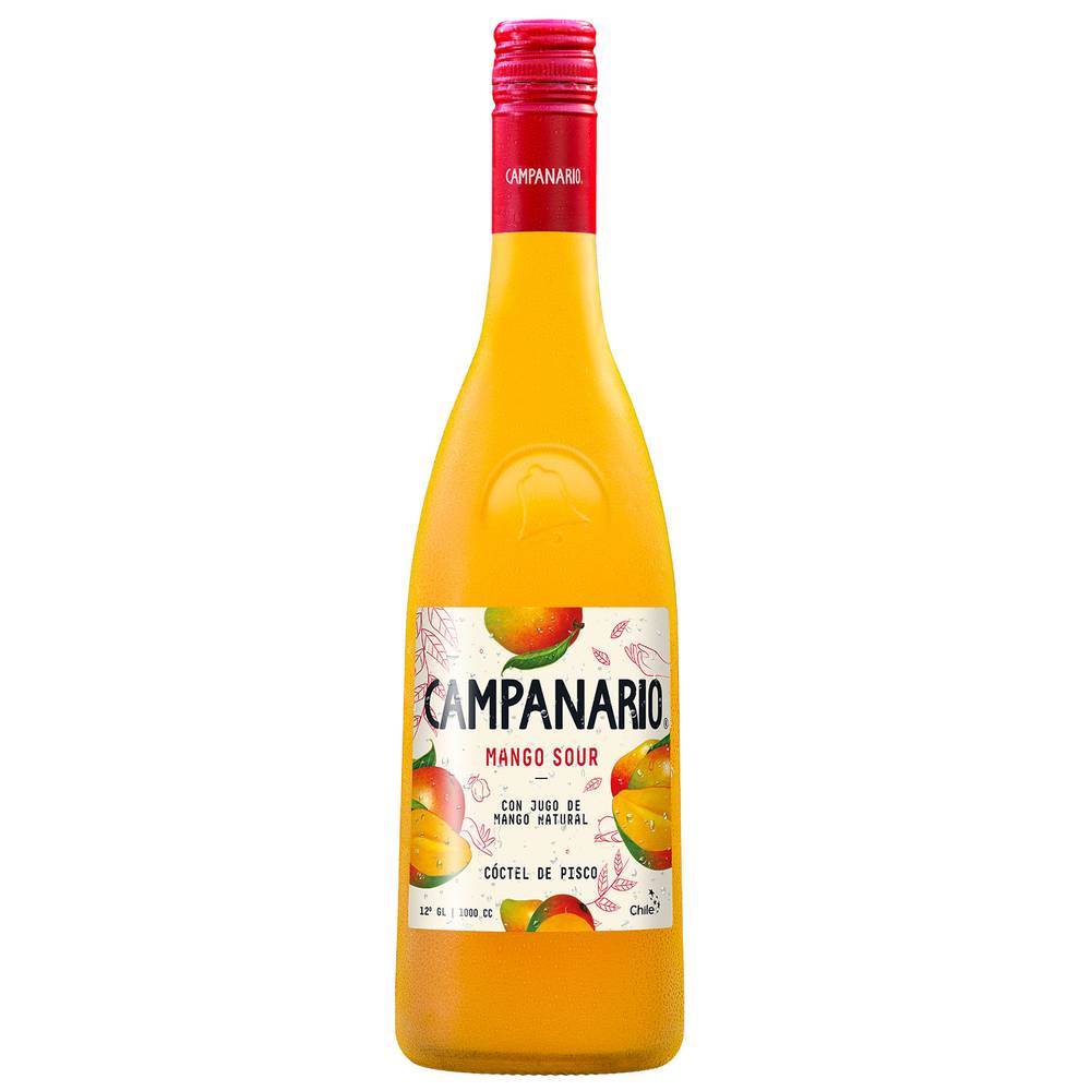 Campanario cóctel de pisco mango (botella 1 l)