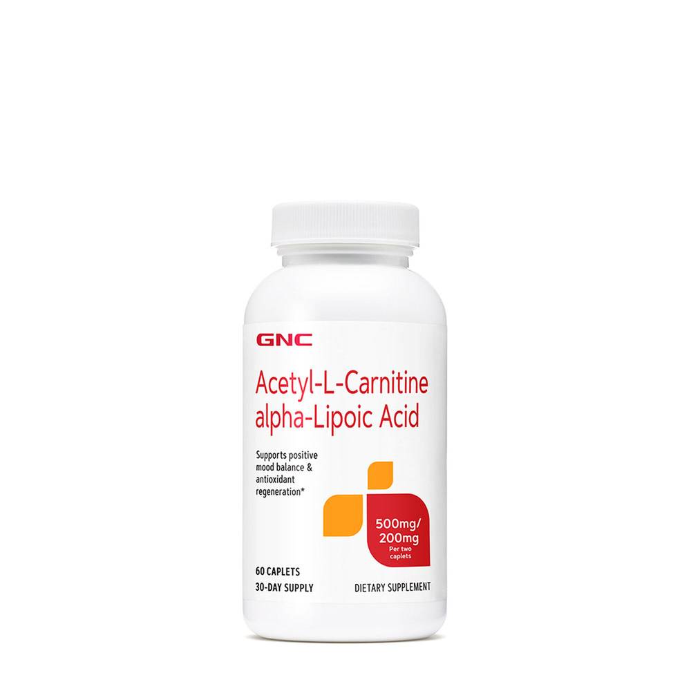 GNC Acetyl-L-Carnitine Alpha-Lipoic Acid 500mg / 200mg (60 ct)