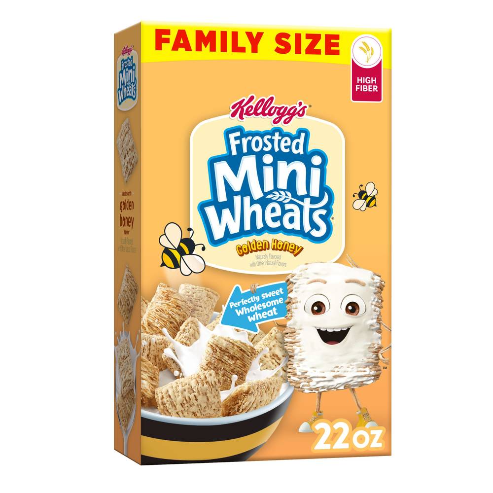 Frosted Mini-Wheats Kellogg's Cold Breakfast Cereal, Golden Honey (22 oz)