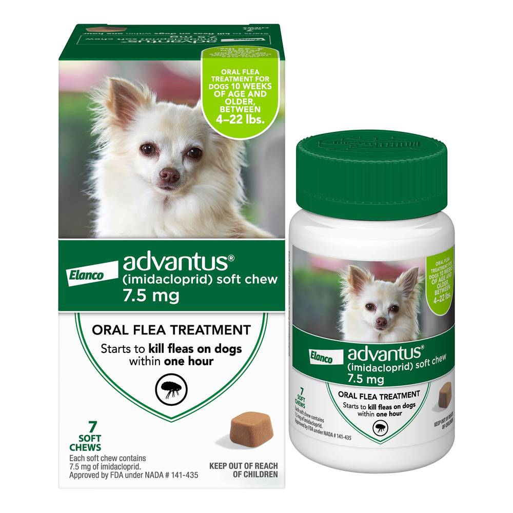 advantus 7.5 Mg Dog Oral Flea Treatment Chews (7 ct)