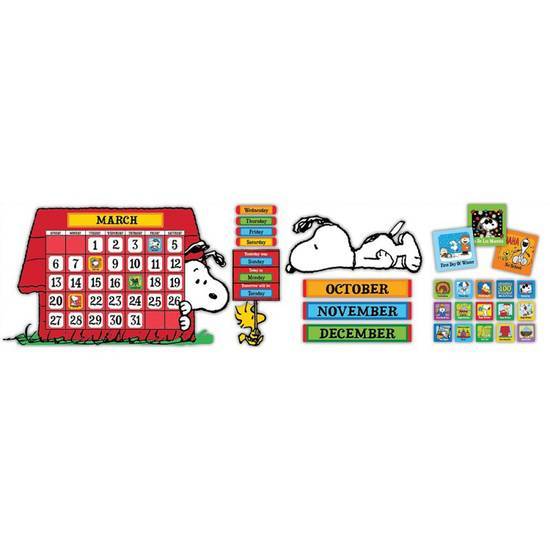Eureka Paper Magic Peanuts Calendar Bulletin Board Set