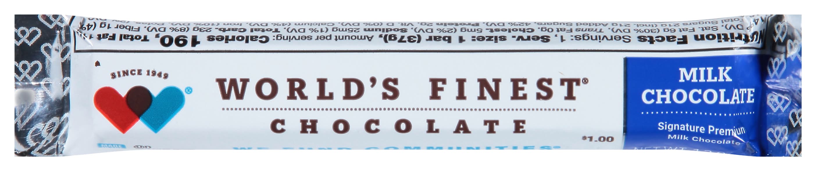 World's Finest Signature Premium Bars, Milk Chocolate (1.3 oz)