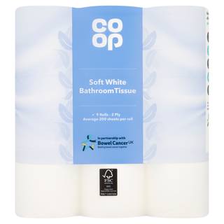 Co-op Soft White Bathroom Tissue 9 Rolls 2-Ply