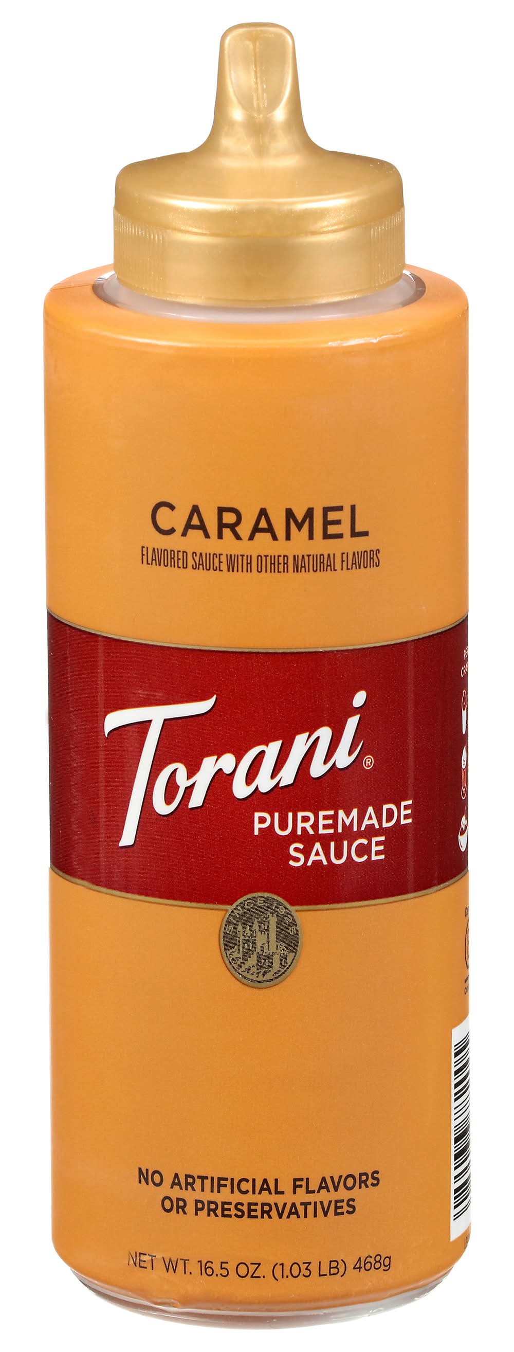 Torani Puremade Sauce, Caramel (16.5 oz)