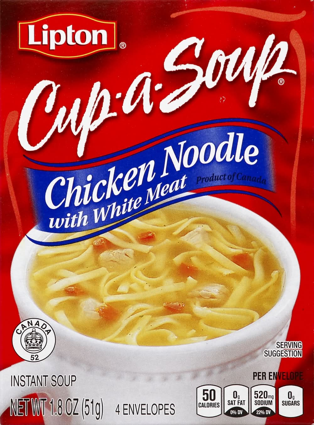Lipton Cup-A-Soup Chicken Noodle With White Meat Instant Soup (7.2 oz)
