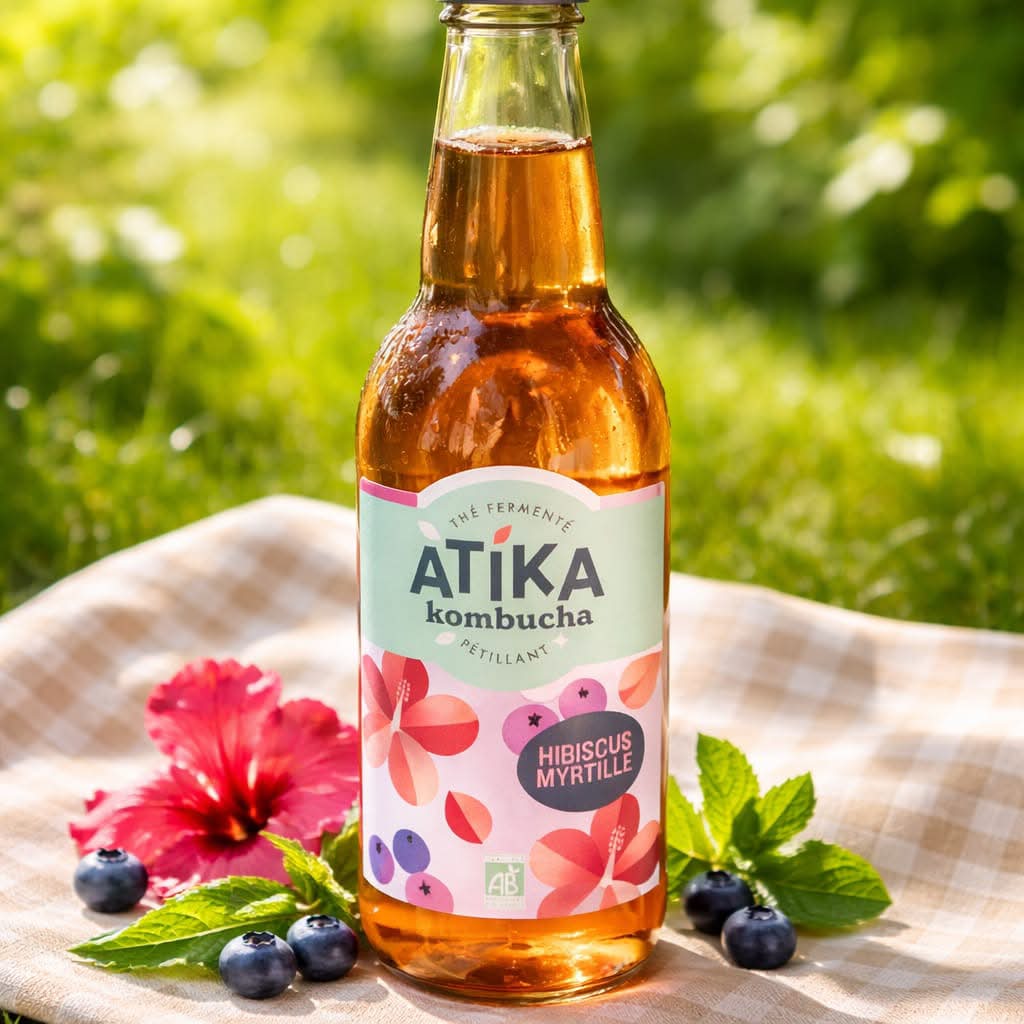 Kombucha "Atika" Hibiscus Myrtille