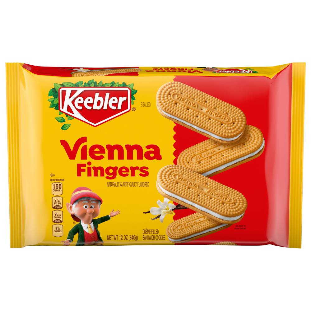 Keebler Vienna Fingers Vanilla Fudge Creme Sandwich Cookies