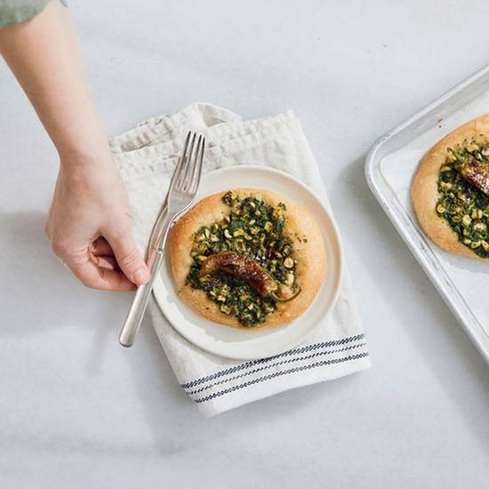 Corn, Spinach & Shishito Pepper Pita