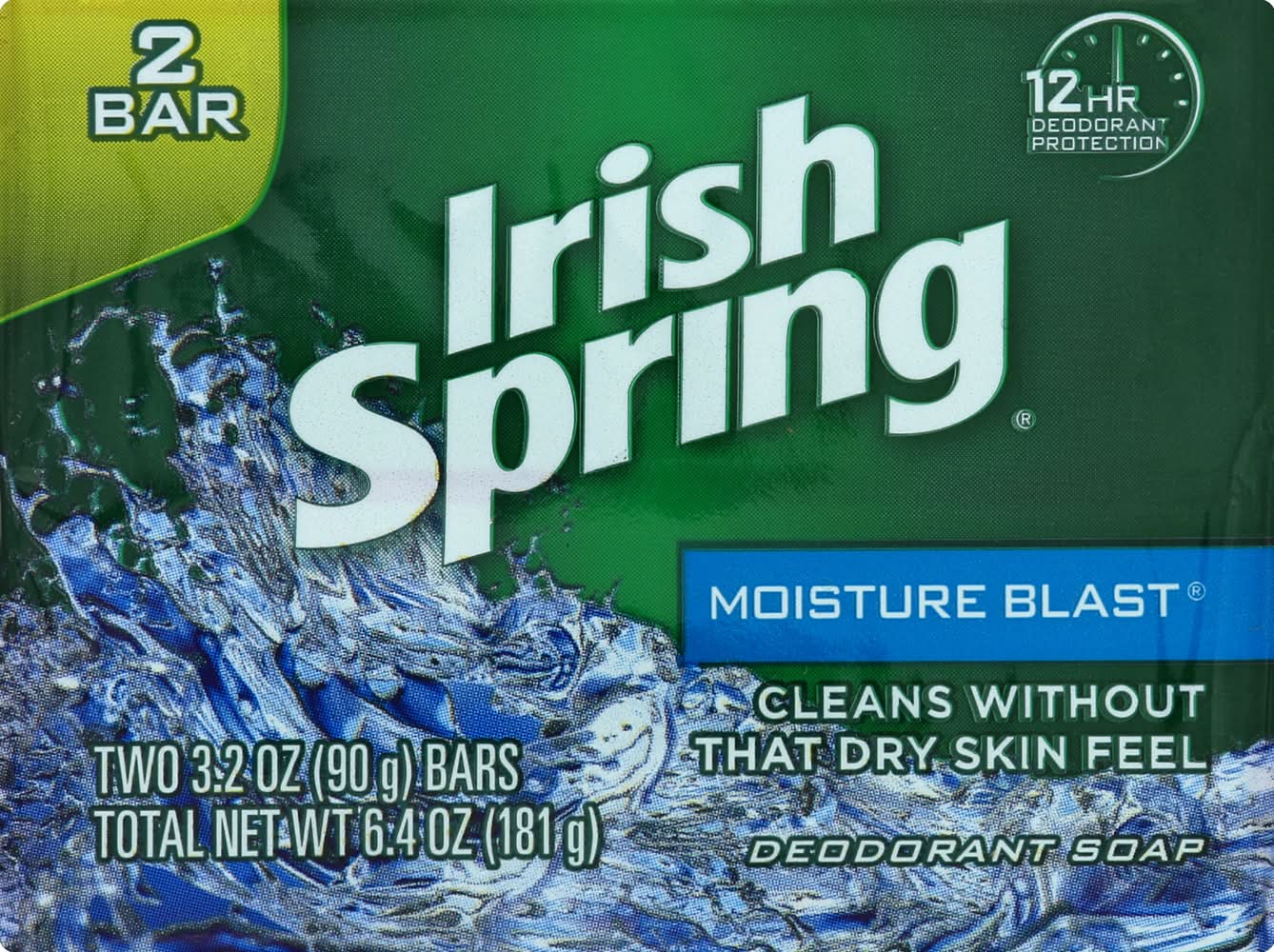 Irish Spring Moisture Blast Deodorant Soap (6.4 oz)