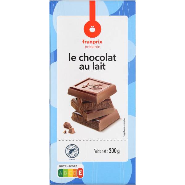 Franprix - Tablette de chocolat au lait (200g)