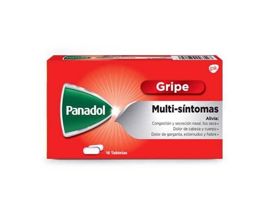 Panadol acetaminofén 500 mg/5 mg/2 mg multi-síntomas (16 tabletas)