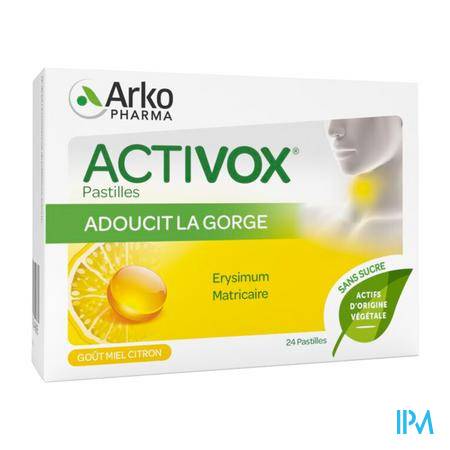 Activox Pastille Sans Sucre Miel Citron 24 Immunité - identique - Vos références santé à petit prix