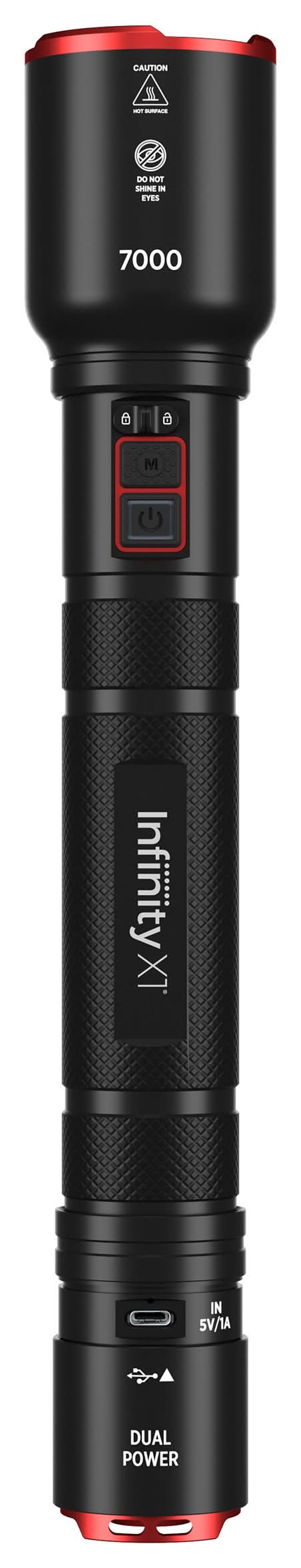Infinity X1 Dual Power Rechargeable Flashlight 7000L