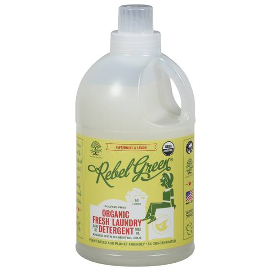 Rebel Green Fresh Peppermint & Lemon Laundry Detergent