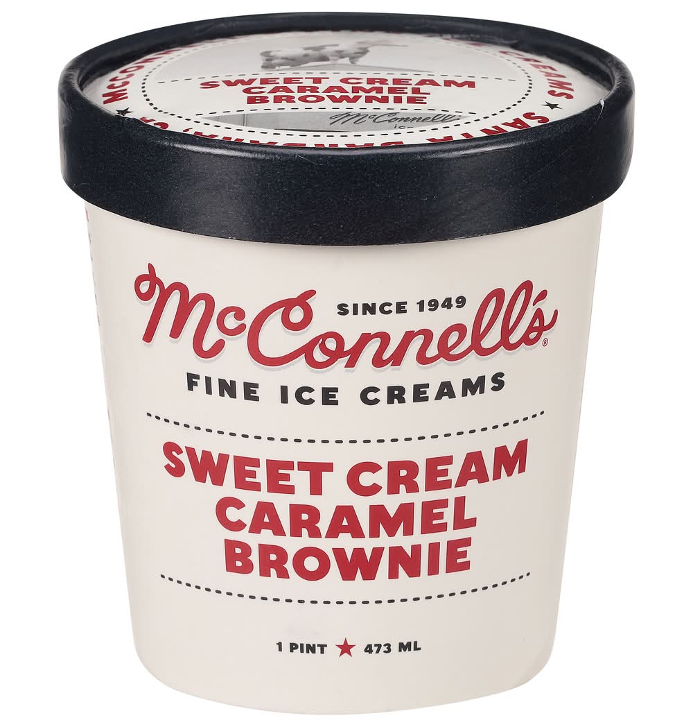 McConnell's Sweet Cream Caramel Brownie Ice Cream (1 pint)