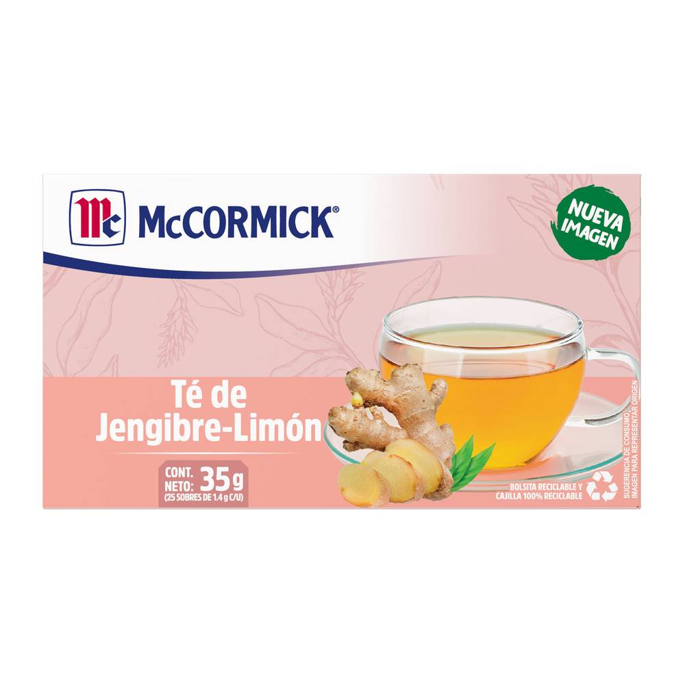 McCormick · Té (25 un), jengibre - limón (25 un)