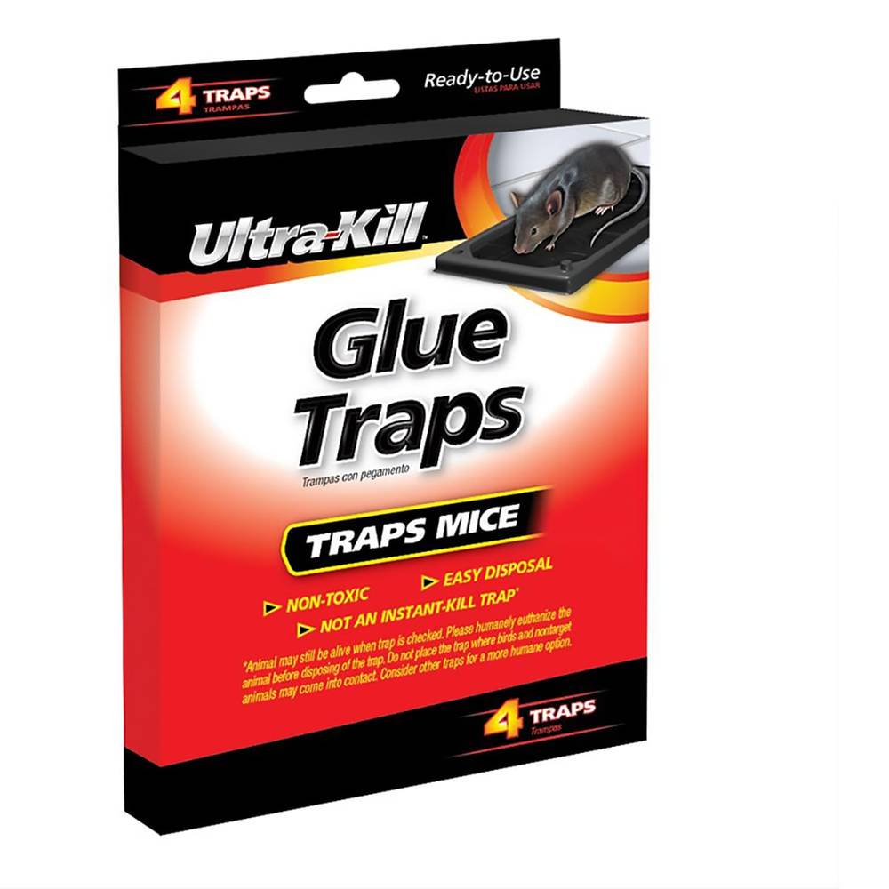 Ultra-Kill 4-Count Rat and Mouse Glue Traps Mouse Traps | HG-41321